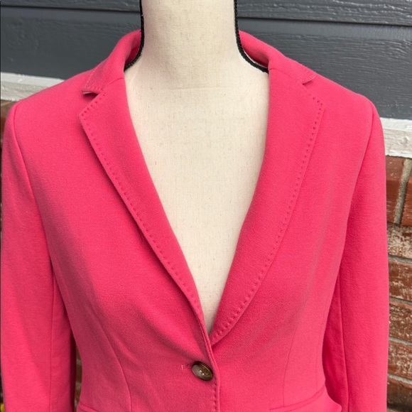 Talbots Aberdeen Coral Pink Lined 2 Button Jacket Blazer Women's Size 6 - Picture 2 of 8
